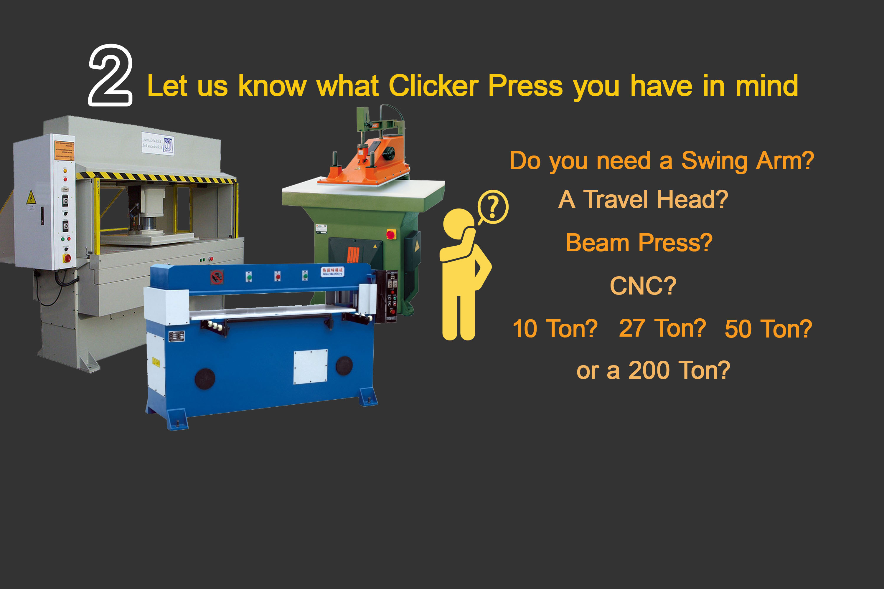 Tell us what type of Clicker Press you have in mind by completing the Press Information form.